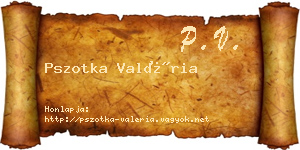 Pszotka Valéria névjegykártya