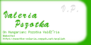 valeria pszotka business card